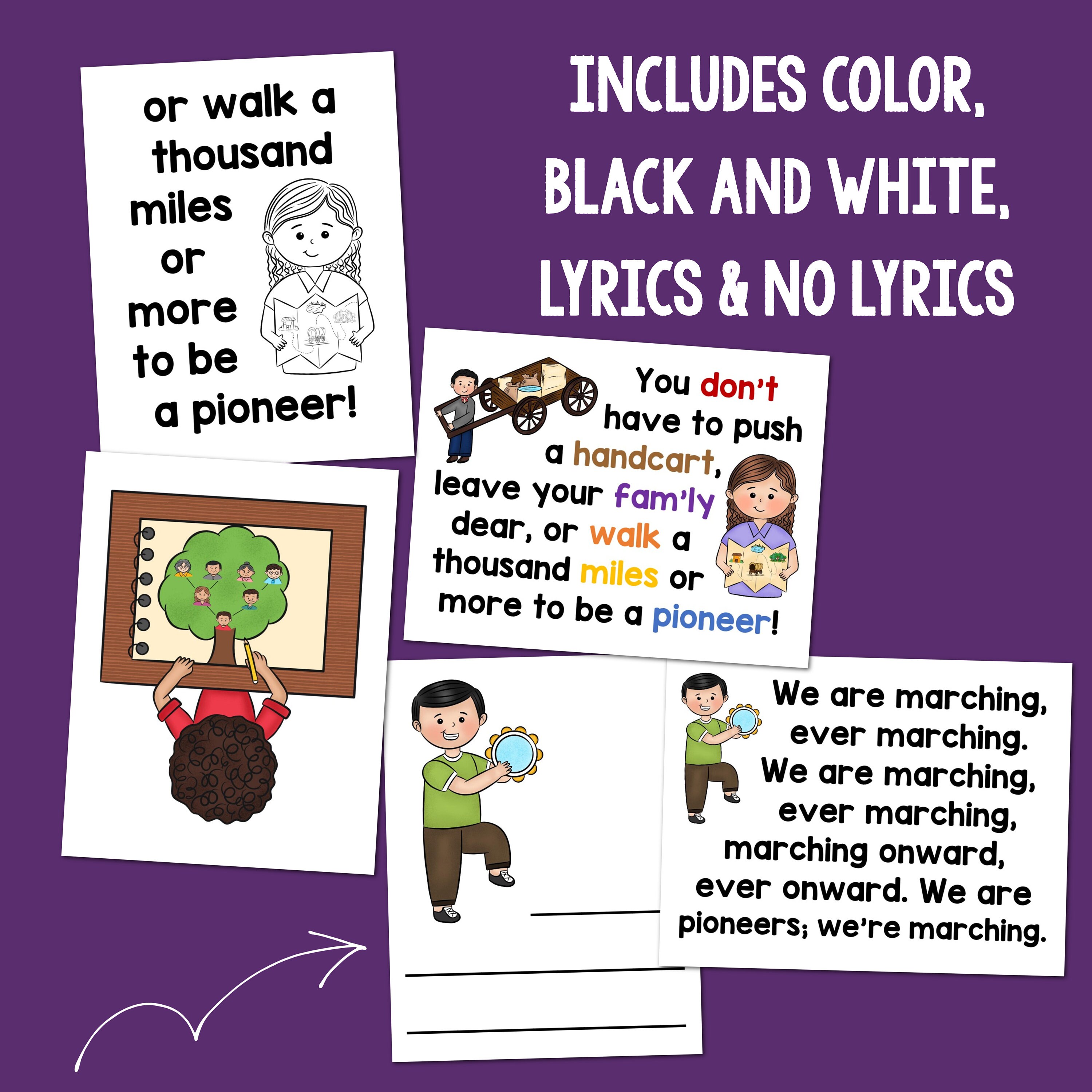 To Be a Pioneer Flip Chart Visual Aids Printable PDF Landscape and ...