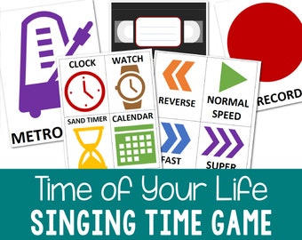 Time of Your Life Singing Time Printables | LDS Song Review Ideas Singing Speed Cards New Year's Idea