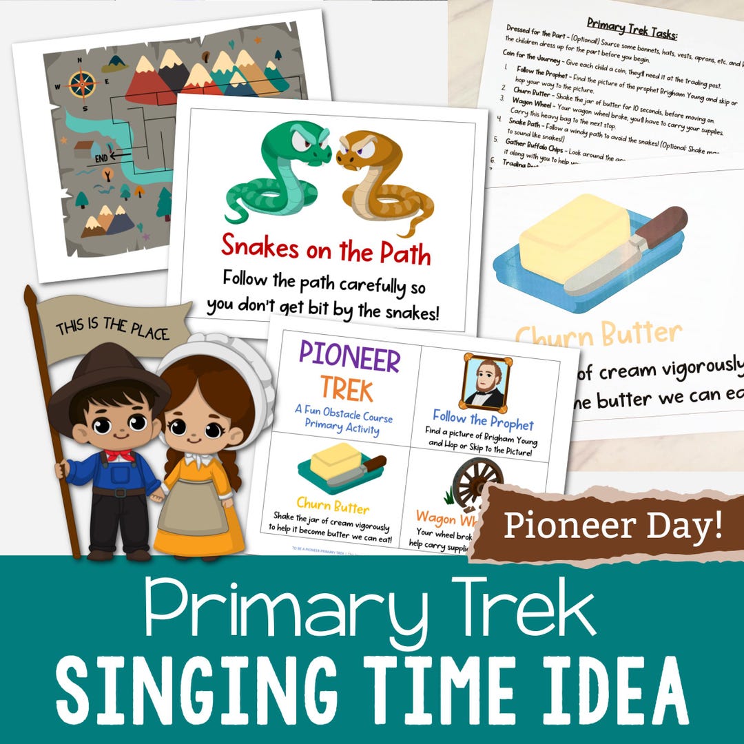 Primary Pioneer Trek Obstacle Course Kids Activity and Singing Time