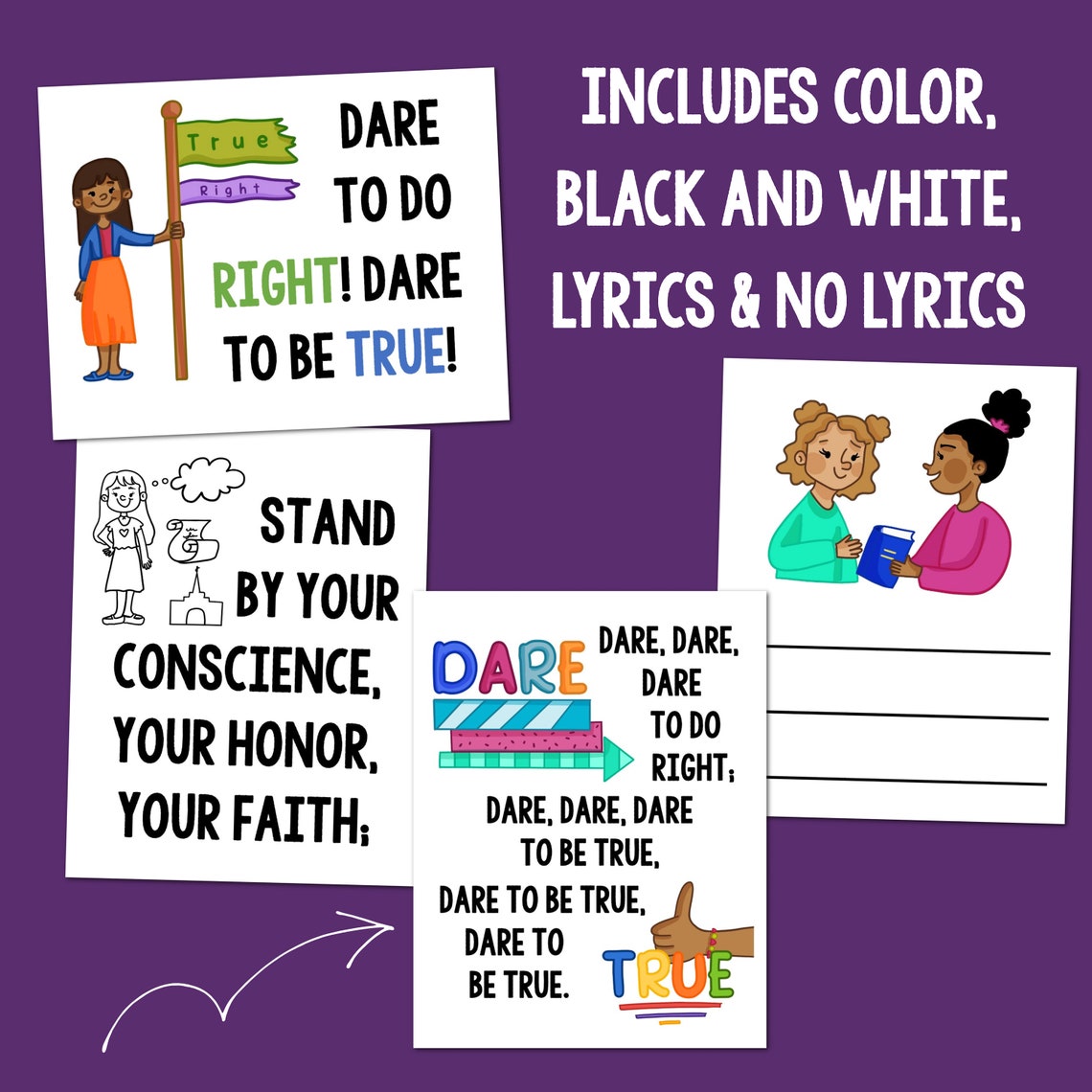 Dare to Do Right Flip Chart & Visual Aids Singing Time Slideshow ...