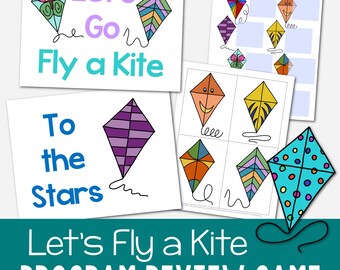 Let's Fly a Kite Primary Program Review Game Singing Time Songs Tracker Activity Game LDS PDF Music Leader Learning Progress Chart Printable