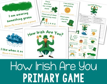 How Irish Are You? St Patrick's Day Game for Kids and Classrooms | Printable Slideshow Singing Time Music Leaders & Teachers Math Worksheet