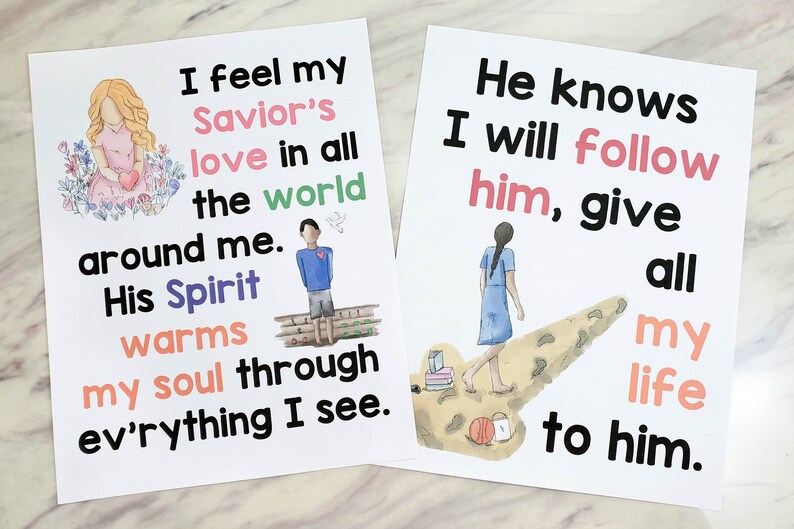 I Feel My Savior's Love Flip Chart & Visual Aids Teach Come Follow Me ...