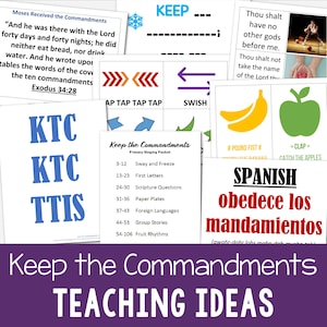 Keep the Commandments Teaching Ideas Primary Singing Time Lesson Plans 6 Activities LDS Music Leader Song Helps Printable PDF Come Follow Me