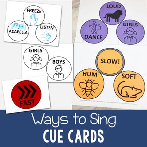 Formas de cantar Tarjetas de referencia para la primaria Hora de cantar Líderes musicales mormones Letreros portátiles Canciones principales Material didáctico PDF imprimible Maestros de primaria fáciles