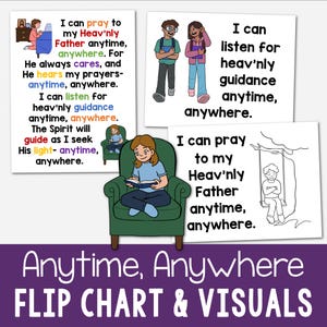 Anytime, Anywhere Flip Chart Visual Aids Printable Lyrics Song Chart Angie Killian Primary Singing Time LDS Music Leaders Come Follow Me D&C