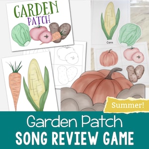 Garden Patch Singing Time Song Review Game Summer Lesson Plan and Activity Printable PDF LDS Primary Music Leader