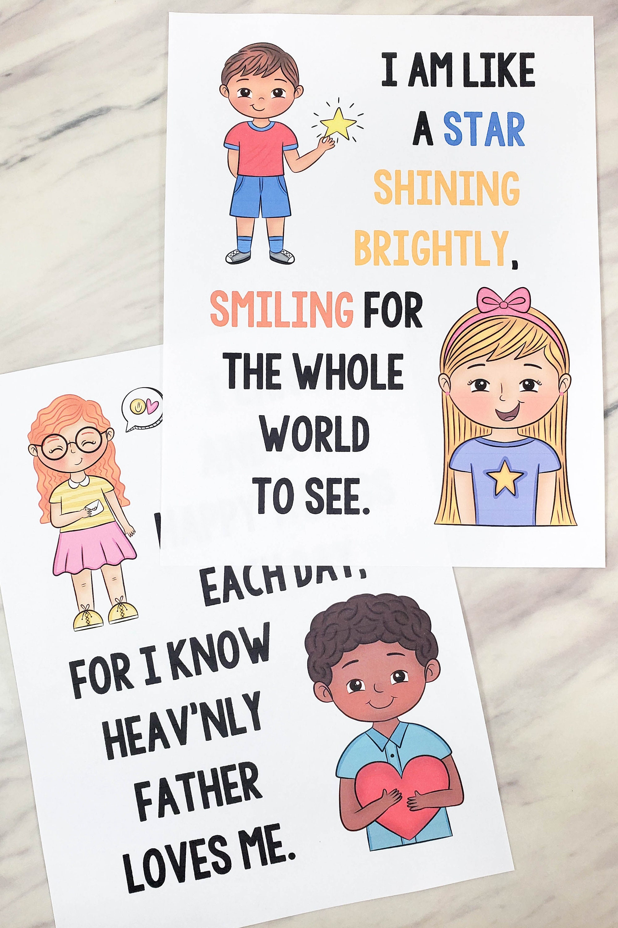 I Am Like a Star Flip Chart Visual Aids Singing Time Teach Primary Song ...