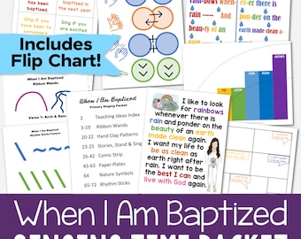 When I Am Baptized Singing Time Packet 7 Teaching Ideas & Flip Chart Printable PDF Lesson Plans Visual Aids for LDS Primary Music Leaders