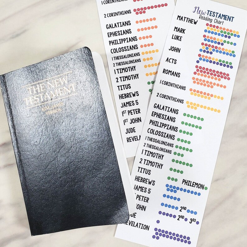 New Testament Printable Reading Chart & Bookmark LDS Come - Etsy