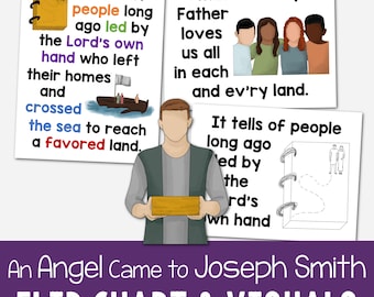 An Angel Came to Joseph Smith Flip Chart Visual Aids Singing Time Primary Song D&C Book of Mormon Illustrations Lyrics LDS Singing Time PDF