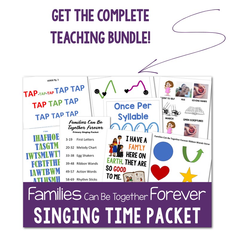 Add the Families Can Be Together Forever in the singing time packet!
