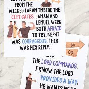 Nephi's Courage Flip Chart &amp; Visual Aids Teach Lyrics 2024 Come Follow ...