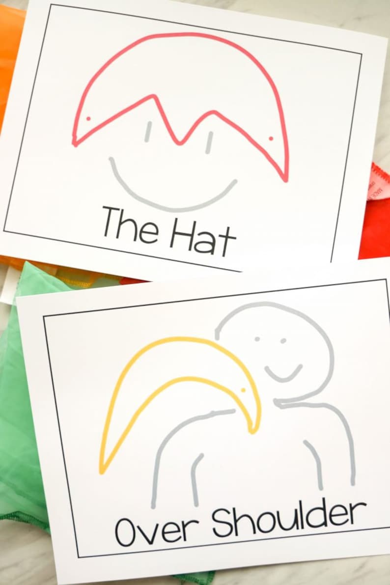 Ribbon Wands movement cards printable helps for making fun patterns for singing time