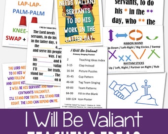 I Will Be Valiant Teaching Ideas 7 Activities for Singing Time LDS Song Lesson Plan Visuals PDF 2024 Come Follow Me Primary Music Leaders