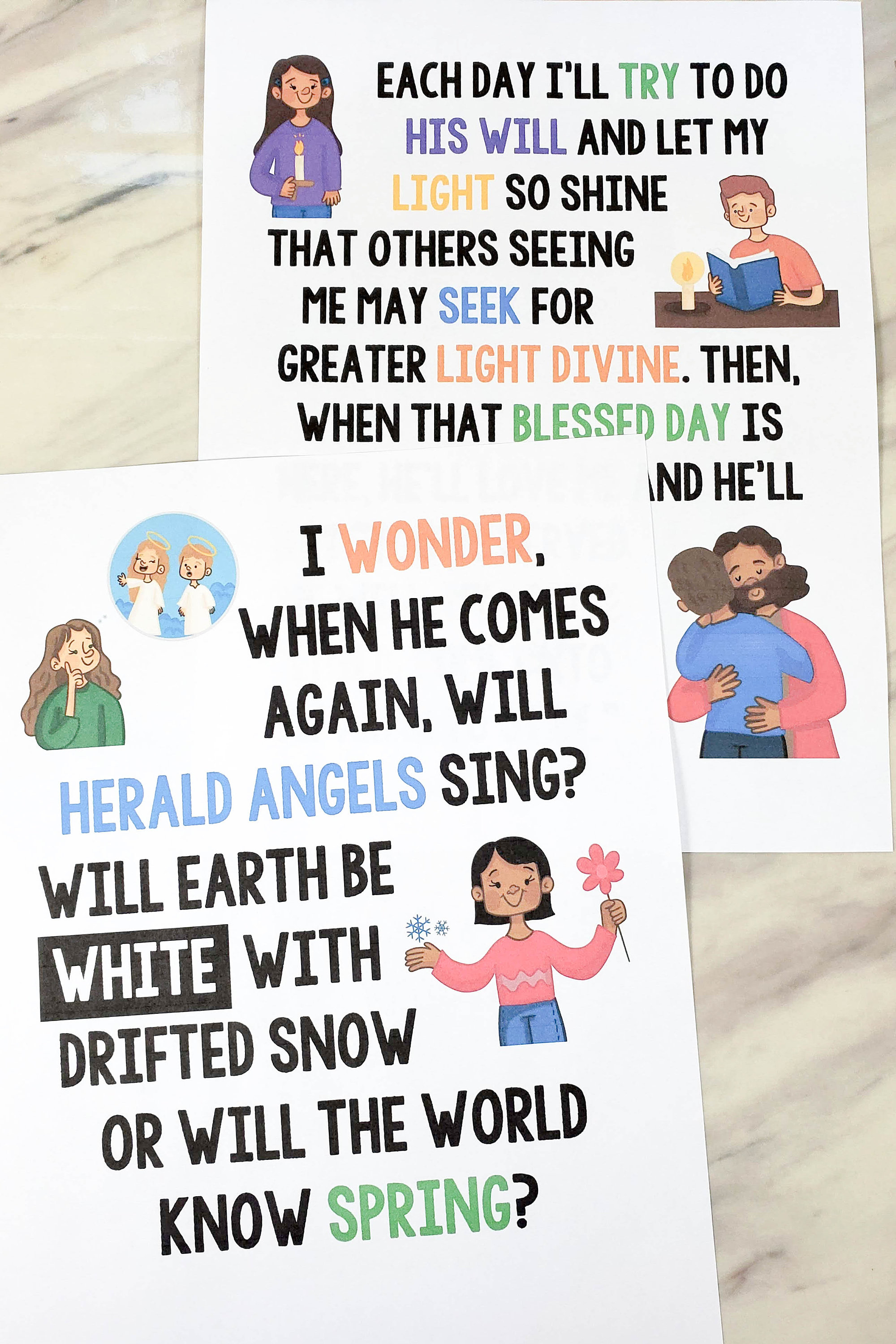 When He Comes Again Flip Chart Visual Aids for LDS Primary Music Leader ...