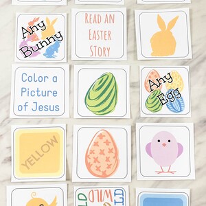 Easter Bingo & Connect 4 Singing Time Printable Review Game Lesson Plan Teaching Song Kids Activities LDS Primary Music Leaders Holiday Idea image 6