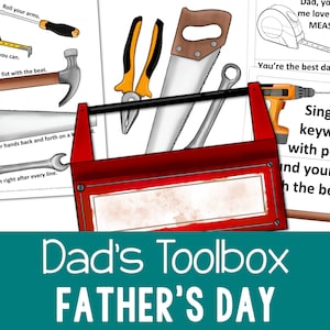 Dad's Toolbox Father's Day Singing Time Activity Ways to Sing Cards & Pun Printable Gift Cards Coloring Homemade Gift Primary Music Leaders