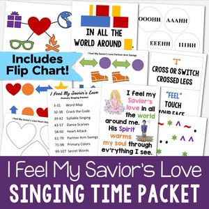 I Feel My Savior&#39;s Love Singing Time Bundle 8 Primary Come Follow Me Lesson Plans and Song Helps Teaching LDS Music Leaders Chorister PDF