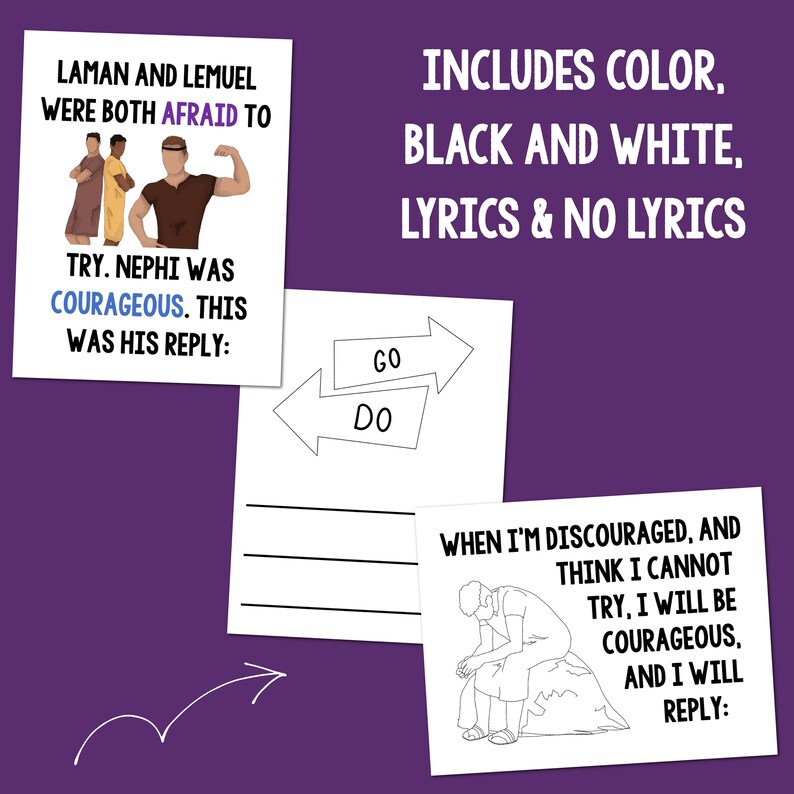 Nephi's Courage Flip Chart & Visual Aids Teach Lyrics 2024 Come Follow