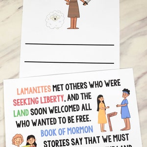 Book of Mormon Stories Flip Chart & Visual Aids Singing Time Come Follow Me Slideshow BW Color Printable PDF Primary 2024 Book of Mormon LDS image 6