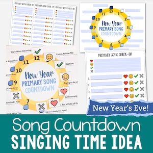 Primary Song Check-in Printable Editable PDF Singing Time Review Game to Introduce or Practice Lots of Songs LDS Primary Music Leaders