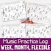 Music Practice Tracker | Piano Log, Sheet, Reward Chart With Weekly ...