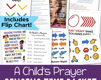 A Child's Prayer Singing Time & Flip Chart | 2023 LDS Primary Song 7 Printable Lesson Plans for Music Leaders Chorister Come Follow Me
