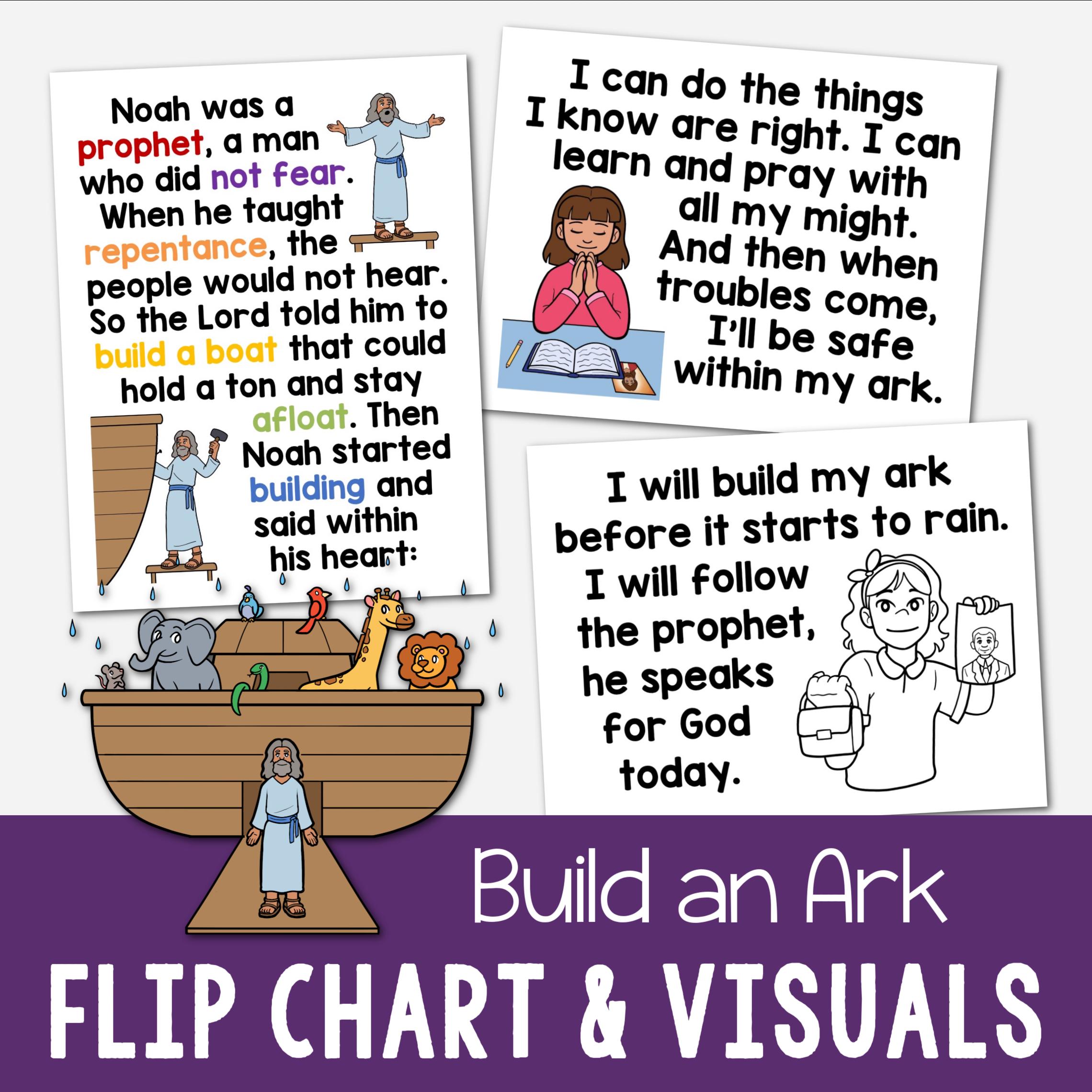 Build an Ark Flip Chart: LDS Primary Song Visual Aids Printable ...