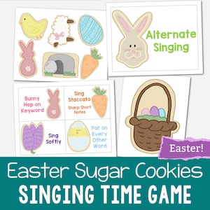 Easter Sugar Cookies Ways to Sing Singing Time Game LDS Primary Music Leader Activity PDF Printable Lesson Plan Song Review Idea