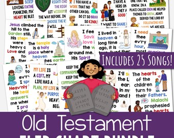 Old Testament Primary Songs Flip Chart *25* BUNDLE SET Lyrics Illustrations Visuals LDS Come Follow Me Singing Time Music Leaders
