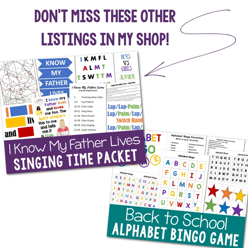 I'll Walk With You Singing Time Packet 6 Teaching Ideas & Flip Chart Printable PDF Lesson Plans Visual Aids for LDS Primary Music Leaders image 10
