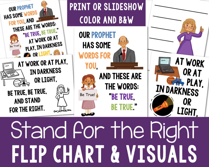 Stand for the Right Flip Chart & Visual Aids Teach Come Follow Etsy