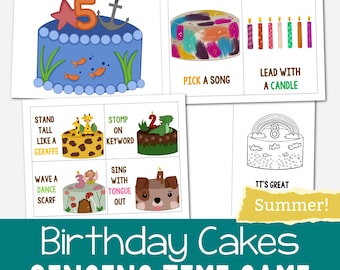 Birthday Cake Singing Time Game LDS Primary Music Leader Activity PDF Printable Lesson Plan Happy Birthday Party New Year Song Review Idea