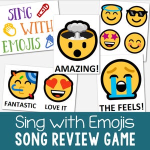 Sing with Emojis Primary Singing Time | LDS Review Game to Rank the Song Emotions