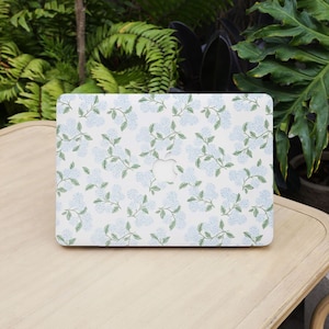 Blue Flower Leaf Hard MacBook Case Laptop Cover For Mac 16 15 14 13 12 11 Inch for Macbook Air 15/13 Pro 14/15/16 M1 M2 M3 M4 2022 2024 2025