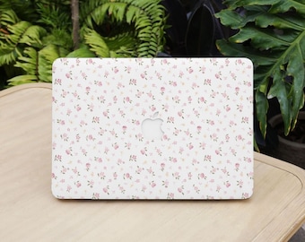 Bright Pink Flowers Macbook Protective Hard Case Laptop Cover for 2026 Neo Air 15/13/11 A3449 Mac Pro 16/15/14/13 inch A3434 M5 M4 M3 M2 M1