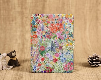 Blooming Watercolor Flowers Ereader Case for Kindle Colorsoft, Kobo Libra Color, Kobo Clara BW, Clear Back Cover for Paperwhite 12/11th Gen