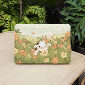Cute Cow Illustration MacBook Protective Hard Case Cover for Laptop - 2025 M4 A3240 A3241 Air 15&quot; 13&quot; A3434 M5 Mac Pro 14&quot; 16&quot; 2023 M3 M2 M1