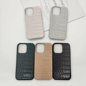 For iPhone 15 Pro Max 14 13 12 11 XS XR Retro Classic Leather Square Case  Cover