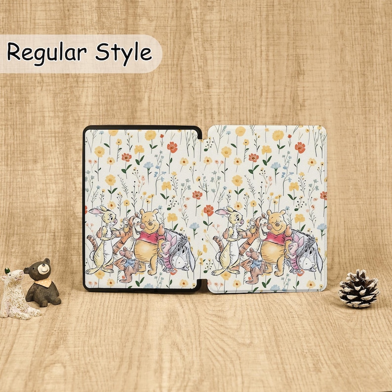 Winnie Pooh Cute Floral Kindle Case With Hand Strap for Paperwhite 1/2 ...