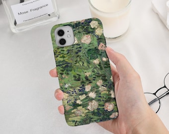Van Gogh Roses Painting Phone Case Slim/Tough Cover for iPhone 17 16 15 14 13 12 11 Pro Max, 2026 17e/16e, Mini, Air, 7/8 Plus, SE, XS, XR