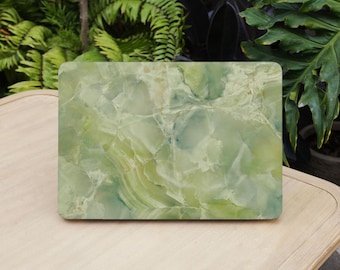Green Marble Print Macbook Protective Hard Case Laptop Cover for 2026 Neo 13 Air 15/13/11 Macbook Pro 16/15/14/13 inch A3434 M5 M4 M3 M2 M1