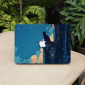 Cute Cat Illustration MacBook Protective Hard Case Cover for Laptop - 2025 M4 A3240 A3241 Air 15&quot; 13&quot; A3434 M5 Mac Pro 14&quot; 16&quot; 2023 M3 M2 M1