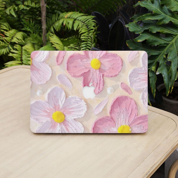 Oil Painting Floral MacBook Case for New MacBook Air 15 A2941, M1 M2 Air 13 A2681, A2337, A2338, Pro 13 14 15 16, 2024 2023 2022 Case