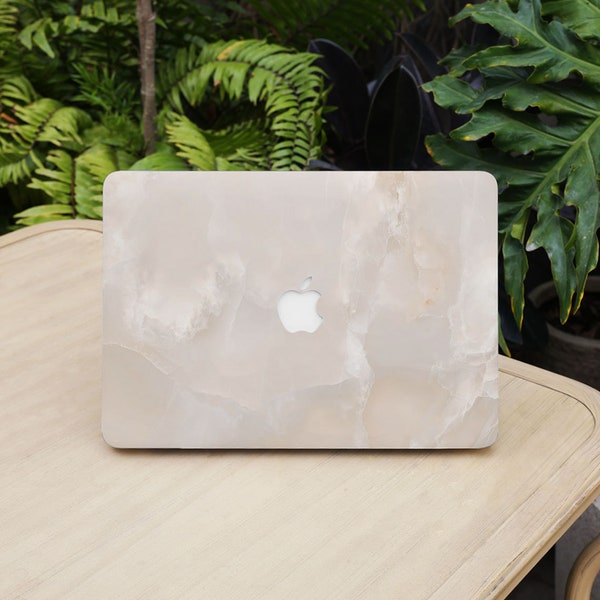 Beige Marmor MacBook Case für Pro 14 15 16 M1 M2 2023 Protect Cover für MacBook Air 13 Pro 13 M1 M2 2021 2022 Laptop Cover Personalisiertes Geschenk