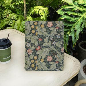 Pastoral Flowers Painting iPad Case with Pencil Holder Cover for iPad Air 4/5/6/7th 11" 13" iPad Pro M5 iPad 9/10/11 Gen A16, iPad Mini 6/7
