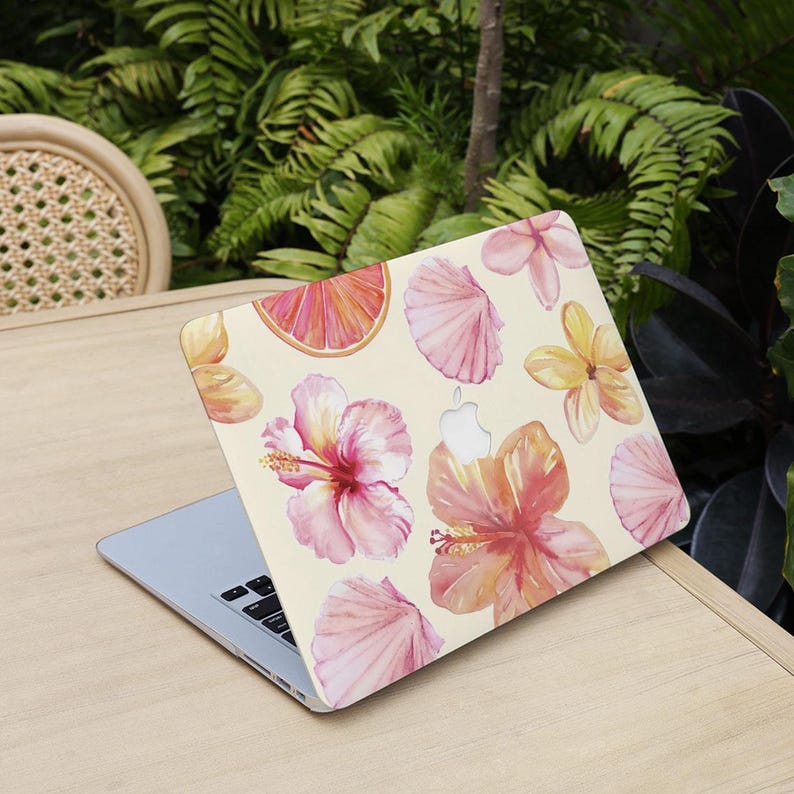 Flowers Shell Grapefruit MacBook Protective Hard Case Laptop Cover for ...