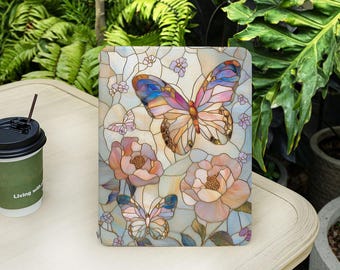 Butterfly Flowers Print iPad Case with Pencil Holder for iPad Air 5/6/7th 13/11inch 2025 iPad Pro M5 iPad 8/9/10/11th Gen A16 iPad Mini 6/7