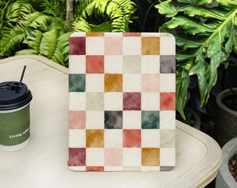 Colorful Square Simple iPad Case with Pencil Holder Cover for iPad Air 5/6/7th 2025 M3 13/11inch iPad Pro M5 iPad 8/9/10/11 Gen A16 Mini 6/7
